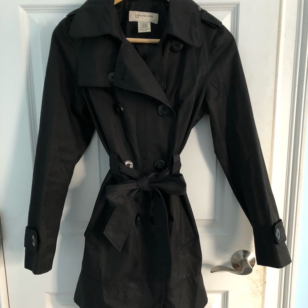 Jones New York Black Trench Coat